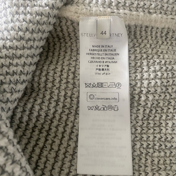 STELLA MCCARTNEY wool gray/white sweater long skirt size 44 (USA size 8-10) - Picture 8 of 11